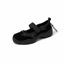 Load image into Gallery viewer, Women's Vintage Leather Mary Jane Shoes | Velcro Strap Thick Sole Low-Top