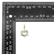 Load image into Gallery viewer, CZ Silver Heart Gold Triangle Charm, Sku#LX307