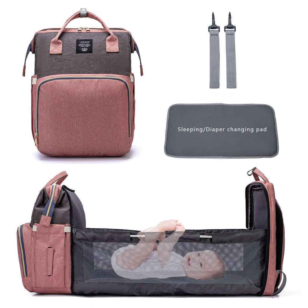 Waterproof Diaper Bag Backpack with USB Charging Port | Large Capacity Travel Nursing Bag for Moms & Dads