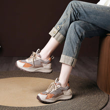 Load image into Gallery viewer, Women's Retro Color-Block Dad Sneakers – Breathable Lace-Up Casual Shoes