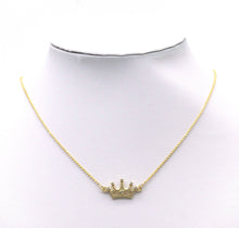 Load image into Gallery viewer, Gold CZ Crown Charm, Sku#LK676