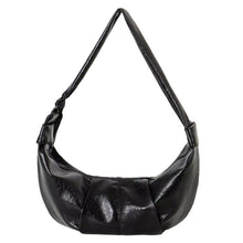 Load image into Gallery viewer, Retro French Croissant Pleated Crossbody Bag – Large Capacity Oil-Wax PU Leather