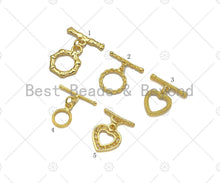 Load image into Gallery viewer, 1 Set Round Ring/Heart With Bar Toggle Clasp,Necklace Bracelet Gold Toggle Clasp,21x15mm/20x13mm/20x13mm/20x9mm/16x14mm, Sku#JL25