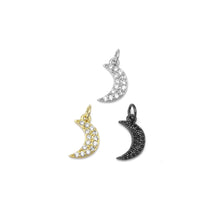 Load image into Gallery viewer, Micro Pave Crescent Moon Charm SKU#B98