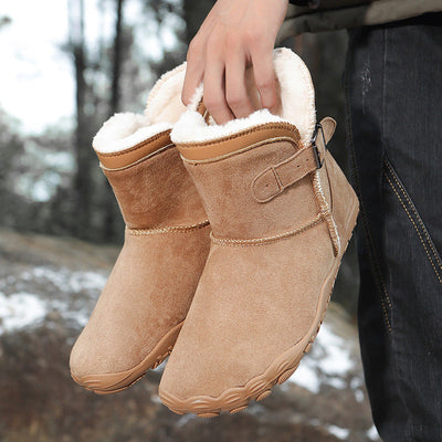 Leather Anti-Slip Five-Finger Shoes for Couples | Unisex Slip-On High-Top