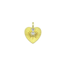 Load image into Gallery viewer, Cystal CZ Heart on Radical Heart Charm Pendant, Sku#LX755