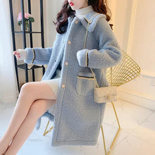 Load image into Gallery viewer, Mid-length Versatile Lamb Wool Women's Coat For Petite