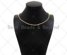 Load image into Gallery viewer, Carved 4mm Ball Beads Necklace Bracelet/Necklace,Sku#LD74