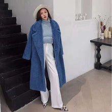 Load image into Gallery viewer, Womens Long Cashmere-Like Coat