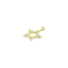 Load image into Gallery viewer, CZ Gold Five Point Star Frame star Charm, Sku#LK911