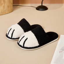 Load image into Gallery viewer, Unisex Cat Paw Plush Slippers | Faux Fur Slip-On Home Shoes