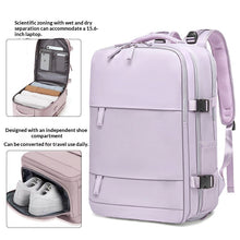 Load image into Gallery viewer, Men's Waterproof Laptop Backpack | Travel &amp; Business Nylon Bag with Dry-Wet Separation