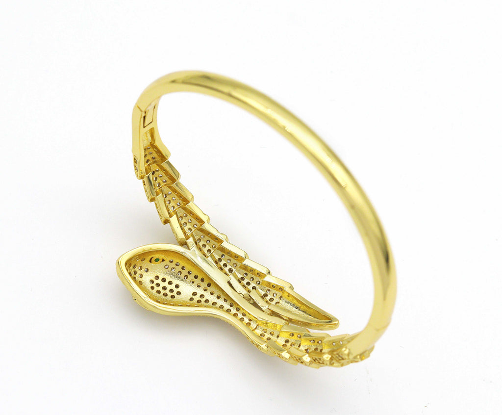CZ Snake Adjustable Bracelet and Rings, Sku#X318
