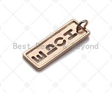 Load image into Gallery viewer, Hollow Out HOPE Bar Pendant, Gold/Silver/Rose Gold/Black Rectangle Hope Dog Tag Pendant, DIY Jewelry Gift, 10x29mm, Sku#ML04
