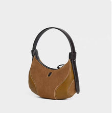 Load image into Gallery viewer, Women's Genuine Leather Crescent Crossbody Bag - Underarm Shoulder Bag with Multiple Compartments