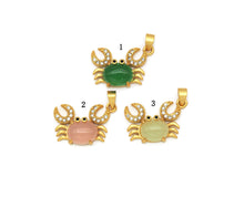 Load image into Gallery viewer, Jade Crab Charm, Sku#B138