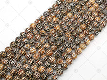 Load image into Gallery viewer, NEW STYLE Natural Tibetan Agate, Round 12mm Agate, Natural Agate, DZI Agate, 14'' Full Strand, Sku#U1247