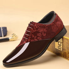 Load image into Gallery viewer, Men's Shiny Pointed-Toe Business Leather Shoes - Premium PU Leather Square Toe Dress Shoes