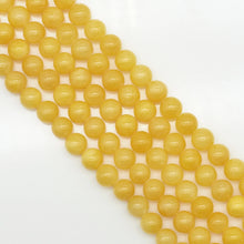 Load image into Gallery viewer, Natural Honey Jade Round Smooth Beads, Sku#U1727