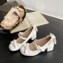 Load image into Gallery viewer, Women's Round Toe Ballet Flats with Bow &amp; Ankle Strap | Casual Flat Shoes for Everyday Wear