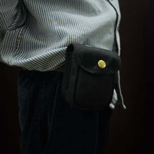 Load image into Gallery viewer, Retro Oil-Waxed Canvas Waist Bag for Men