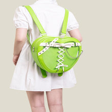 Load image into Gallery viewer, Gothic Bow Backpack with Chain Strap – PU Leather Dark Style Women's Bag