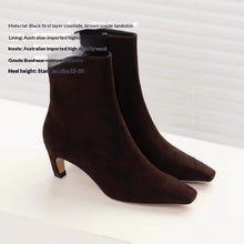 Load image into Gallery viewer, Women's Genuine Leather Snow Boots | Cowhide Sheepskin Wool-Lined Winter Stiletto Boots