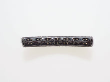 Load image into Gallery viewer, CZ Micro Pave Half Full Curve Tube for Bracelet, Purple/Fuchsia/Green/Bronze/Cobalt/Orange CZ Separator Tube, 32x5mm Tube Beads, sku#G401