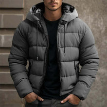 Load image into Gallery viewer, Men's Solid Color Hooded Velvet Cotton Clothes