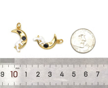Load image into Gallery viewer, Enamel Astronaut on the Moon Charm, Sku#LD202