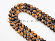 Load image into Gallery viewer, High Quality Natural Yellow Gold Tiger Eye Round Faceted Beads,sku#U350