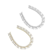 Load image into Gallery viewer, Gold Silver CZ Teardrop Dangle Tennis Chain Connector, Sku#A263