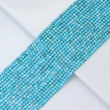 Load image into Gallery viewer, Blue Turquoise Faceted Round Beads, Sku#U1831