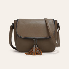 Load image into Gallery viewer, European And American-style Fashionable Flip-top Saddle Bag With Tassels