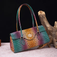 Load image into Gallery viewer, Women's Crocodile-Print Shoulder Tote Bag - Retro European Style PU Leather Handbag