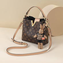 Load image into Gallery viewer, Women's Printed Bucket Shoulder Bag – Streetwear Commuter Bag with Zipper Pocket