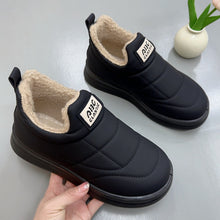 Load image into Gallery viewer, Women's Old Beijing Cotton Boots – Plaid Faux Fur Lined Flat Heel Mid-Calf Shoes