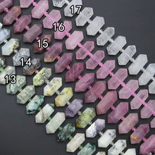 Load image into Gallery viewer, 12x32mm Center Drilled Double Point Beads, Sku#U1814