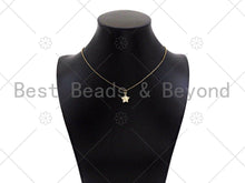 Load image into Gallery viewer, Gold Filled Colorful Enamel Five Star Shape Pendant,CZ Micro Pave 18K Gold Filled Moon Enamel Pendant,Enamel Jewelry,mm,Sku#LK344