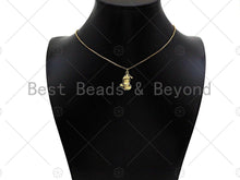 Load image into Gallery viewer, Dainty 18K Gold Cute Snowman Shape Pendant, Christmas Charm Pendant,15x20mm, Sku#LK215