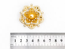 Load image into Gallery viewer, Pave Flower Pin Brooth, P32