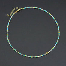 Load image into Gallery viewer, 2mm Yellow Blue white Gemstone necklace, EF570