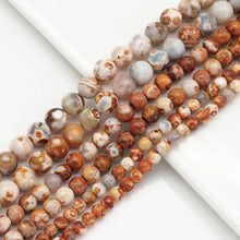 Load image into Gallery viewer, Orange Brown Agate Round Smooth Beads, Sku#U1745