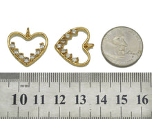 Load image into Gallery viewer, CZ Heart Frame Charm, Sku#LK641
