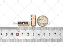 Load image into Gallery viewer, Gold Star Colorful Enamel Hexagon Tube spacer, Y526