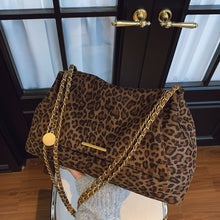 Load image into Gallery viewer, Leopard Print Shoulder Bag for Women | PU Leather Double Strap Handbag
