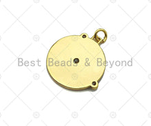 Load image into Gallery viewer, Colorful Enamel Pave Target On Round Coin Pendant, Gold Enamel Target Pendant, Pave Enamel Jewelry Findings,22x22mm,Sku#L444