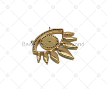 Load image into Gallery viewer, CZ Micro Pave Colorful Enamel Evil Eye Shape Pendant,18K Gold Filled Evil Eye Charm, Necklace Bracelet Charm Pendant, Sku#L641