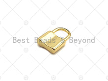 Load image into Gallery viewer, 18k Shiny Gold Padlock Charms, Dainty Lock Charms, Padlock Pendant, Gold Charm, Gold Pendant, Padlock Necklace Charms, 10x15mm, Sku#LK06