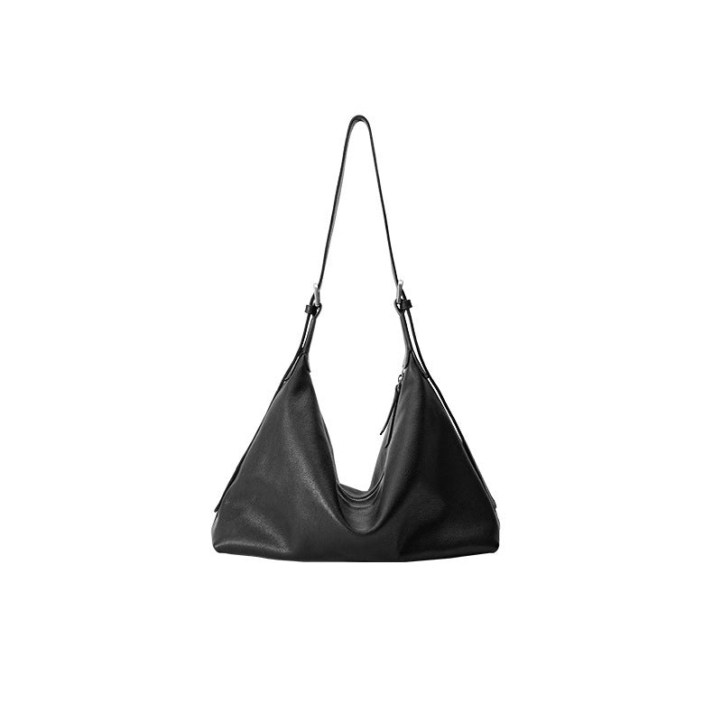 Genuine Leather Large Capacity Crossbody Shoulder Bag – Women's Premium Cowhide Handbag